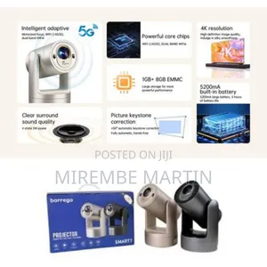 Mini Android Projector Smart Bluetooth Wi-Fi 5G 6800 Lumens