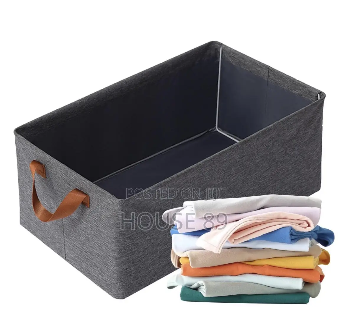 Foldable Gray Fabric Wardrobe Organizer