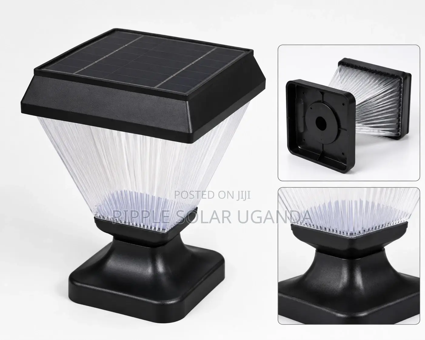 Solar Garden Post Light Waterproof Outdoor Fence Lamp