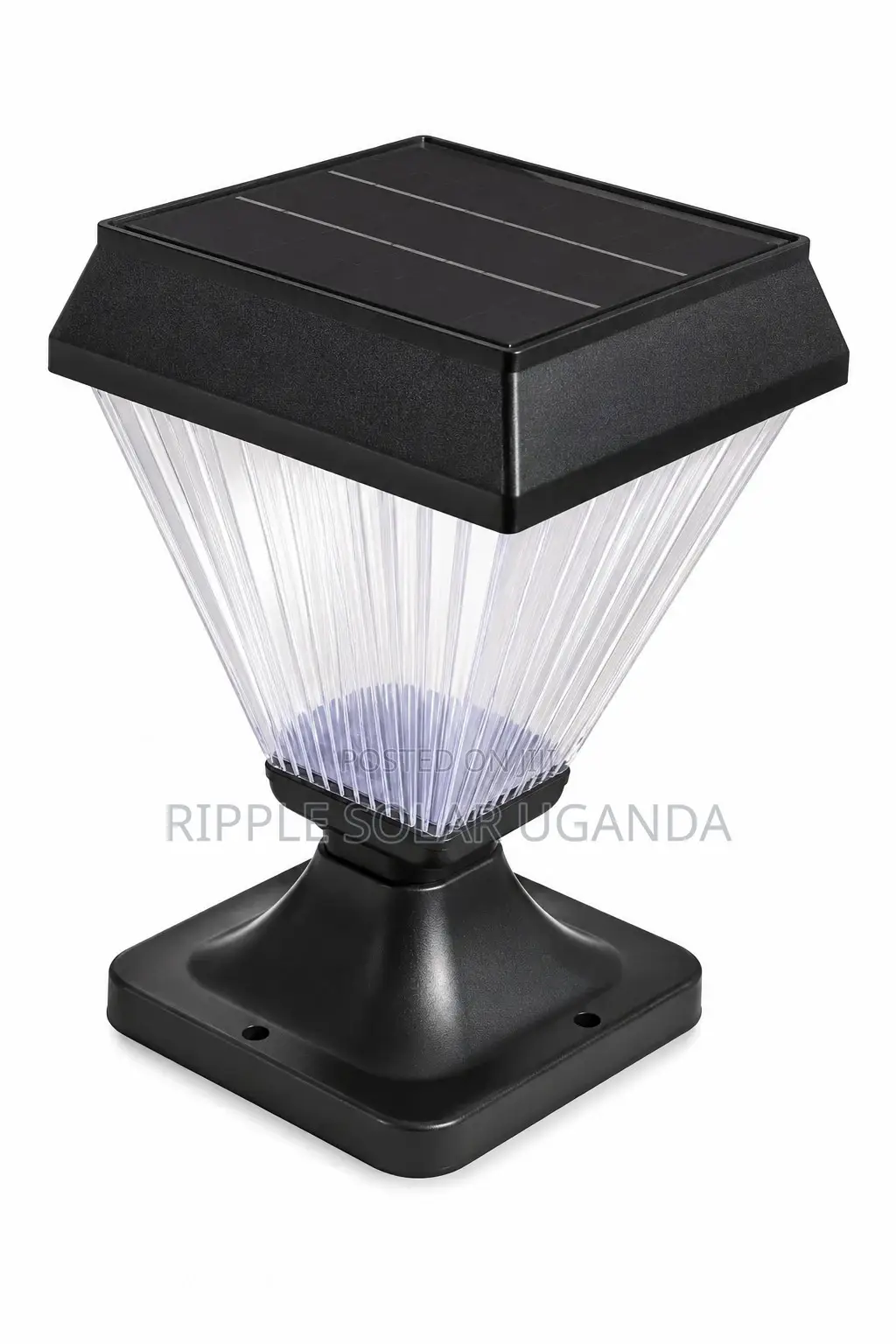 Solar Garden Post Light Waterproof Outdoor Fence Lamp
