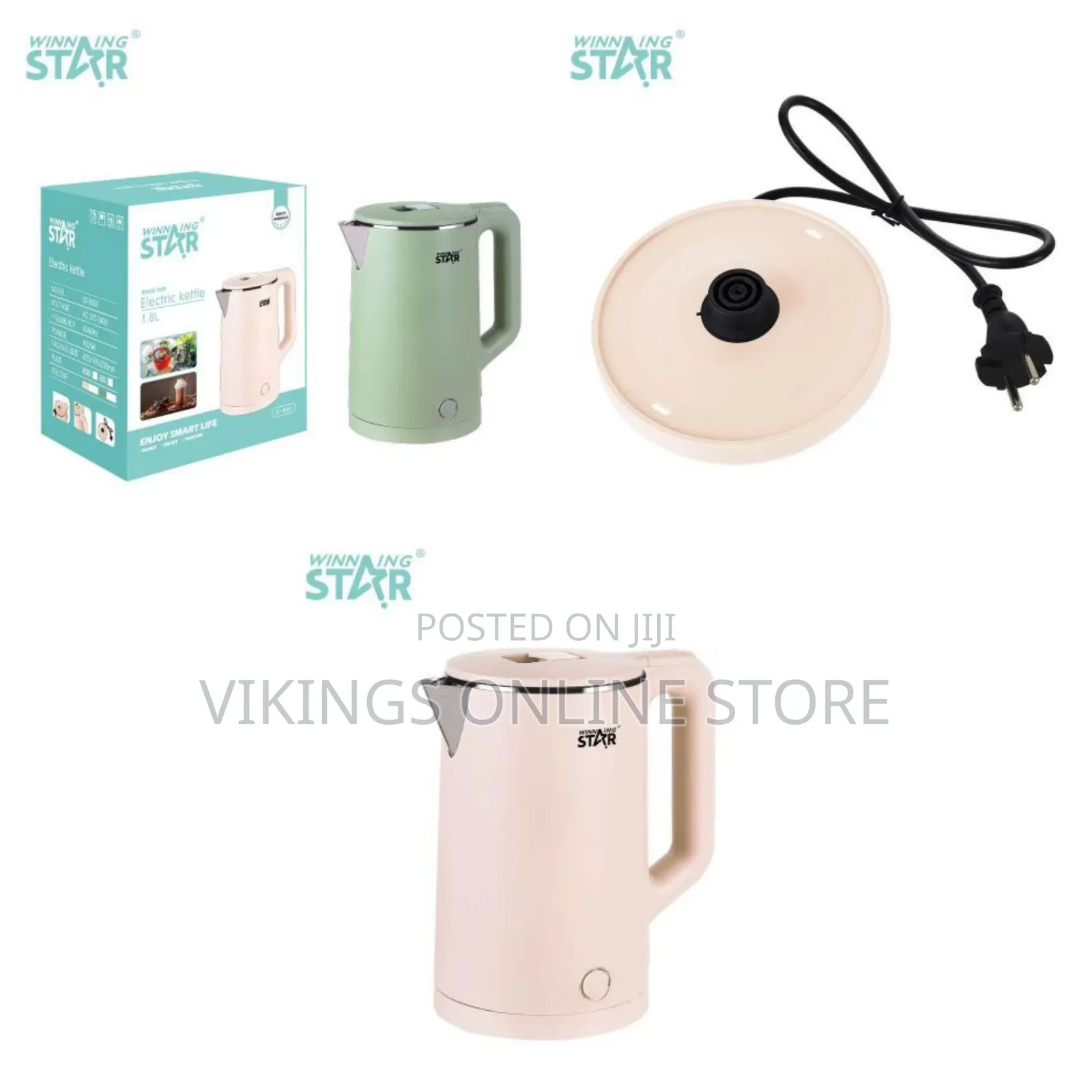 Winningstar Stainless Steel 1.8L Electric Tea Water Boiler Portable