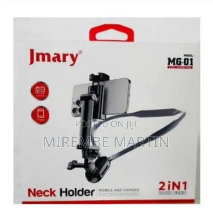 Jmary MG-01 2 in 1 Magnetic Neck Cell Phone Holder Mount Stand