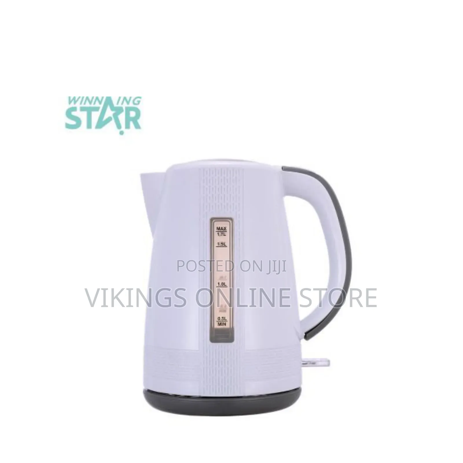 WINNING STAR 1.7 Litre Cordless Electric Kettle With Transparent