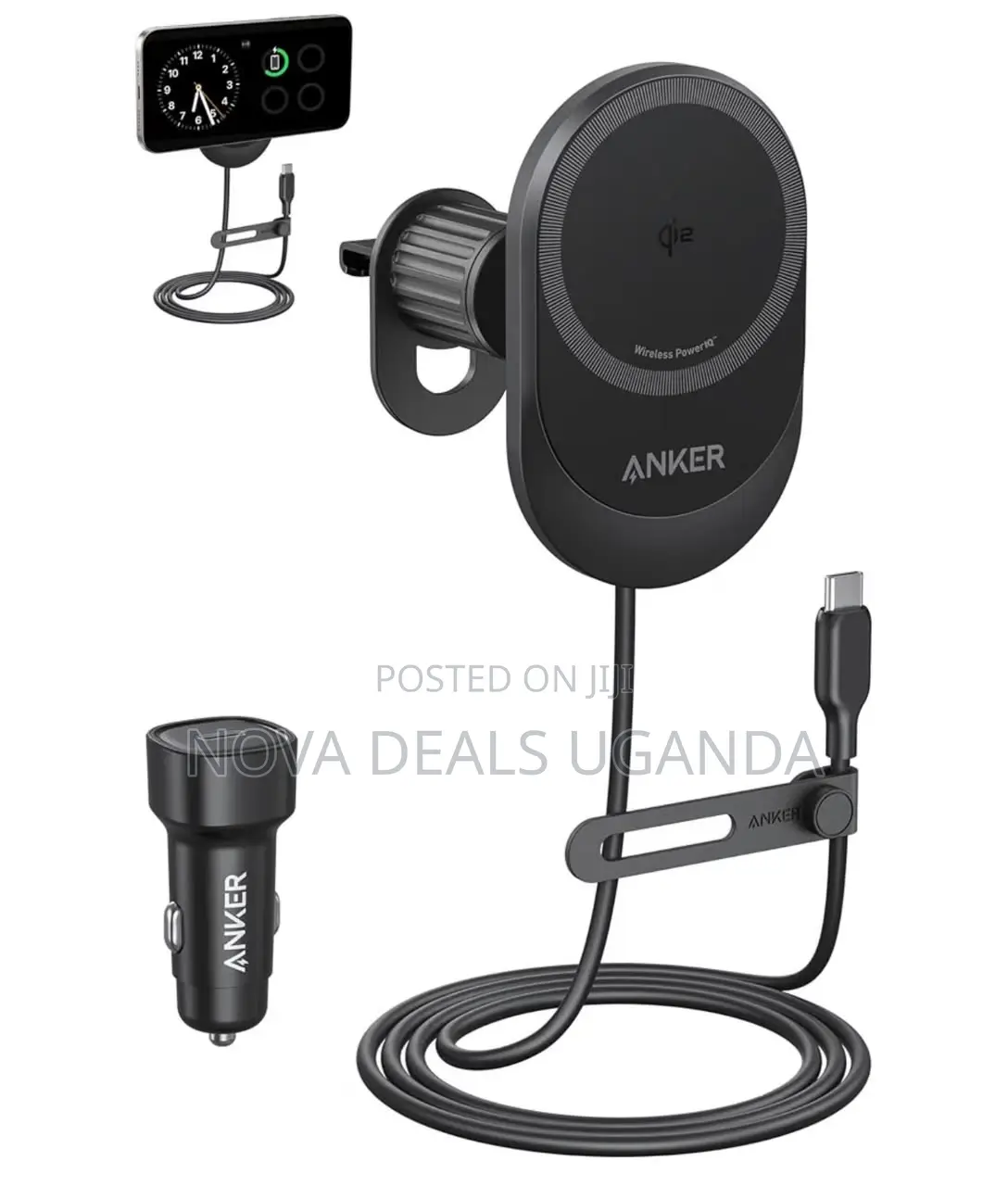 Anker Magsafe Wireless Car Charger, MagGo Fast 15W Car Charger