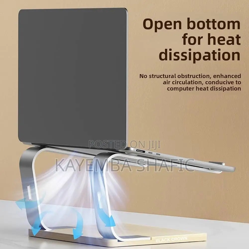 Ergonomic G1 Aluminum Laptop Stand With Premium Wooden Base