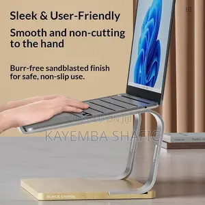 Ergonomic G1 Aluminum Laptop Stand With Premium Wooden Base
