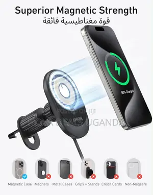 Anker Magsafe Wireless Car Charger, MagGo Fast 15W Car Charger