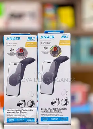 Anker Nano Wireless Car Charger With 25W Car Adapter and USB C Cable