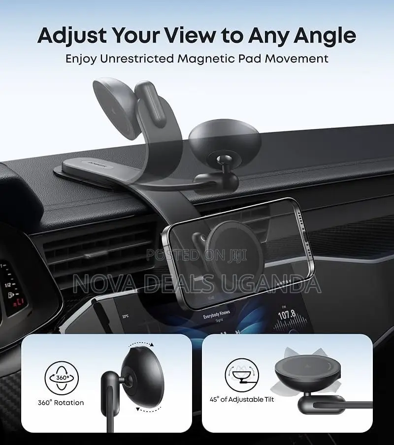 Anker Nano Wireless Car Charger With 25W Car Adapter and USB C Cable