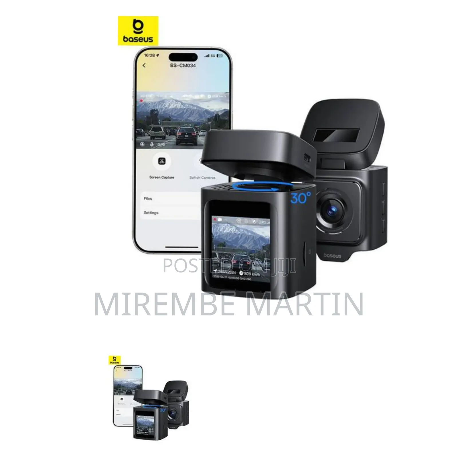 Baseus Prime Trip Dash Cam for Cars VD1 Front and Rear, +1080P
