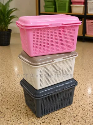 Picnic Handle Plastic Basket
