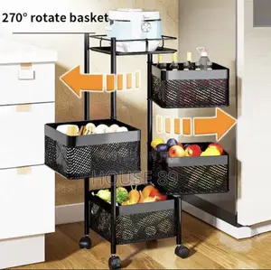 5 Tier Kitchen Movable Rack