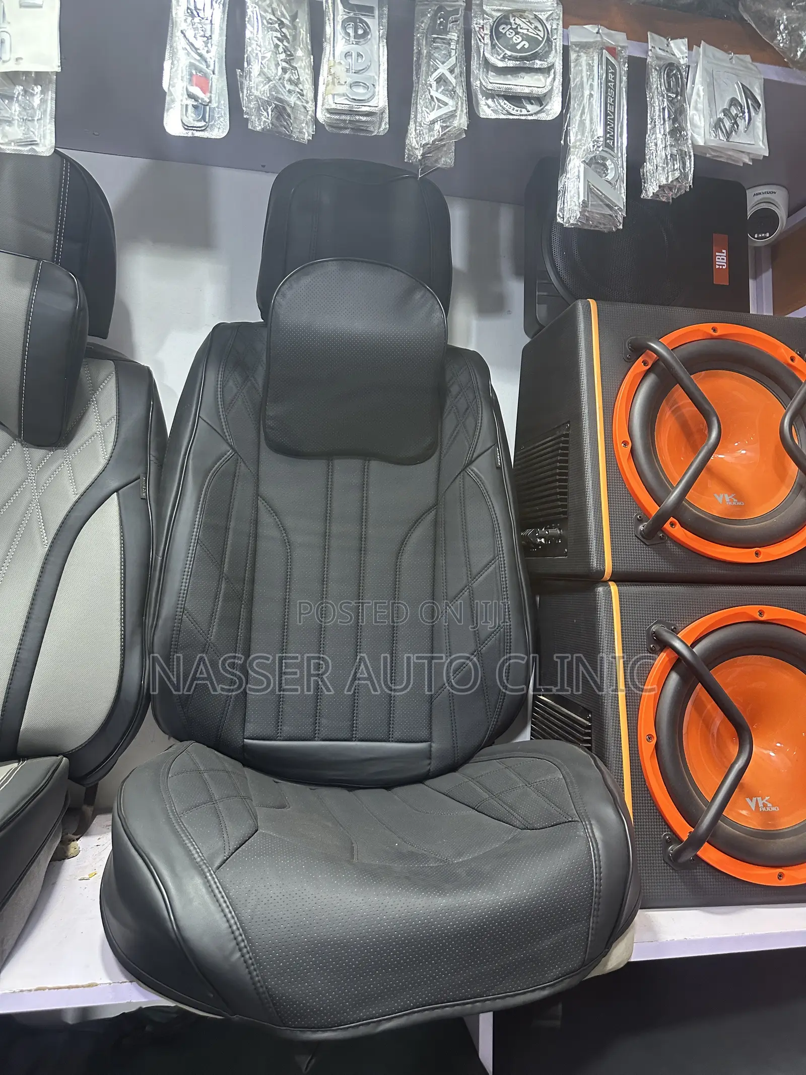 Unique Black Leather Seat Cushion