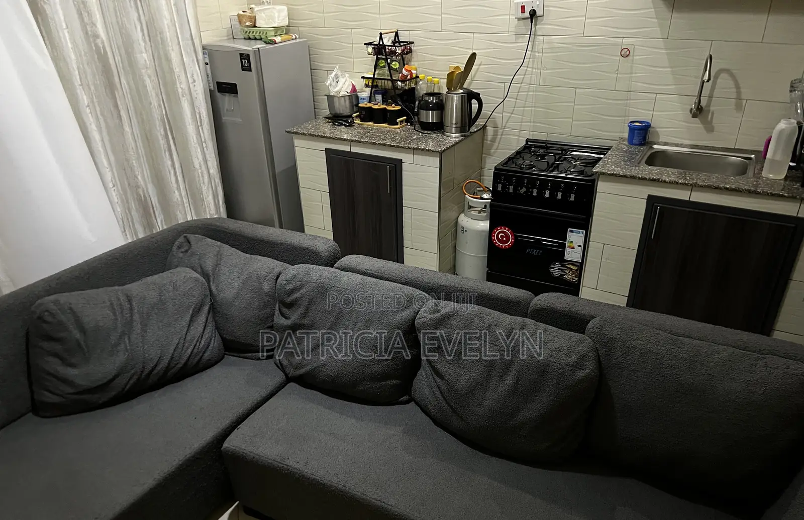 Lshaped Grey Sofas