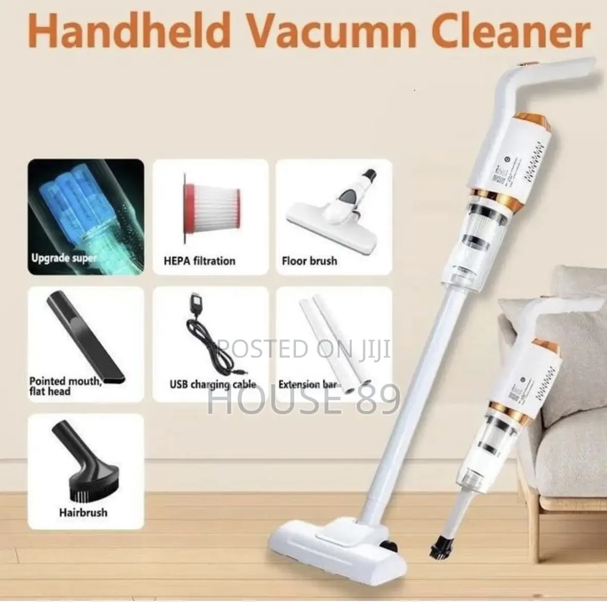 120W Handheld Vacuum Cleaner, Cordless Sweeper, Car Vacuum Cleaner