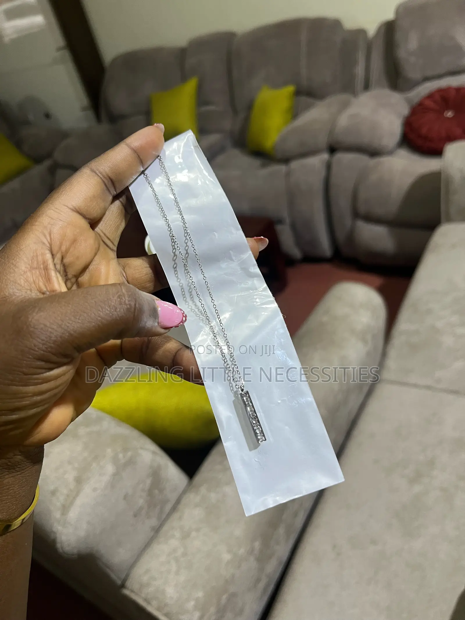 Signature Bar Stainless Steel Necklace - Silver
