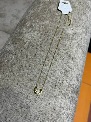 Golden Arc Stainless Steel Necklace for Ladies - Gold