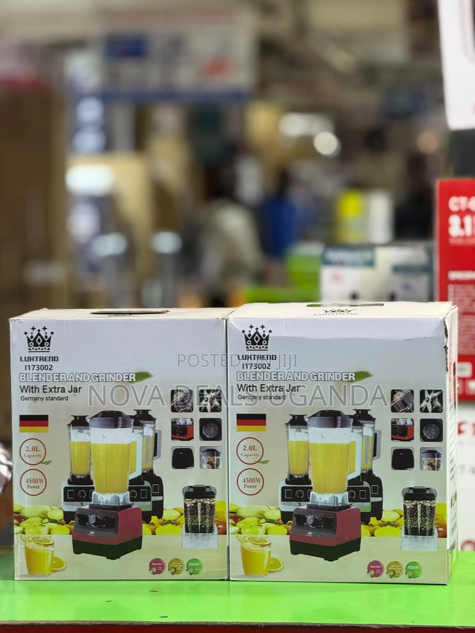 Luxtrend 2.0L Commercial Blender and Grinder With Extra Jar-4500w