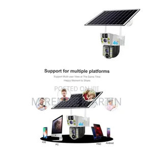 4G LTE WiFi, Solar Dual Lens Human Detection Smart Security Camera