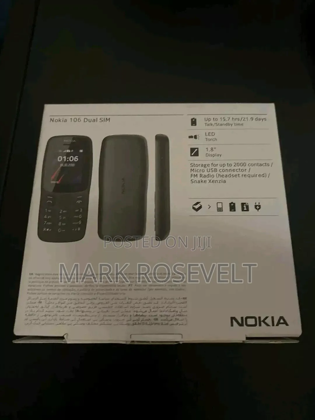 New Nokia 106 Black