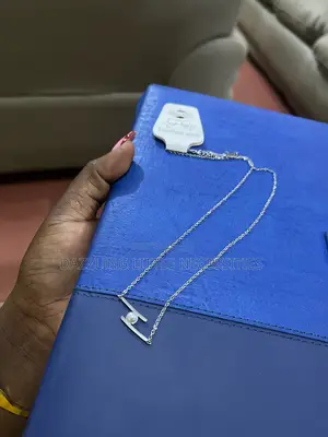 Lune Pearl Stainless Steel Necklace - Silver