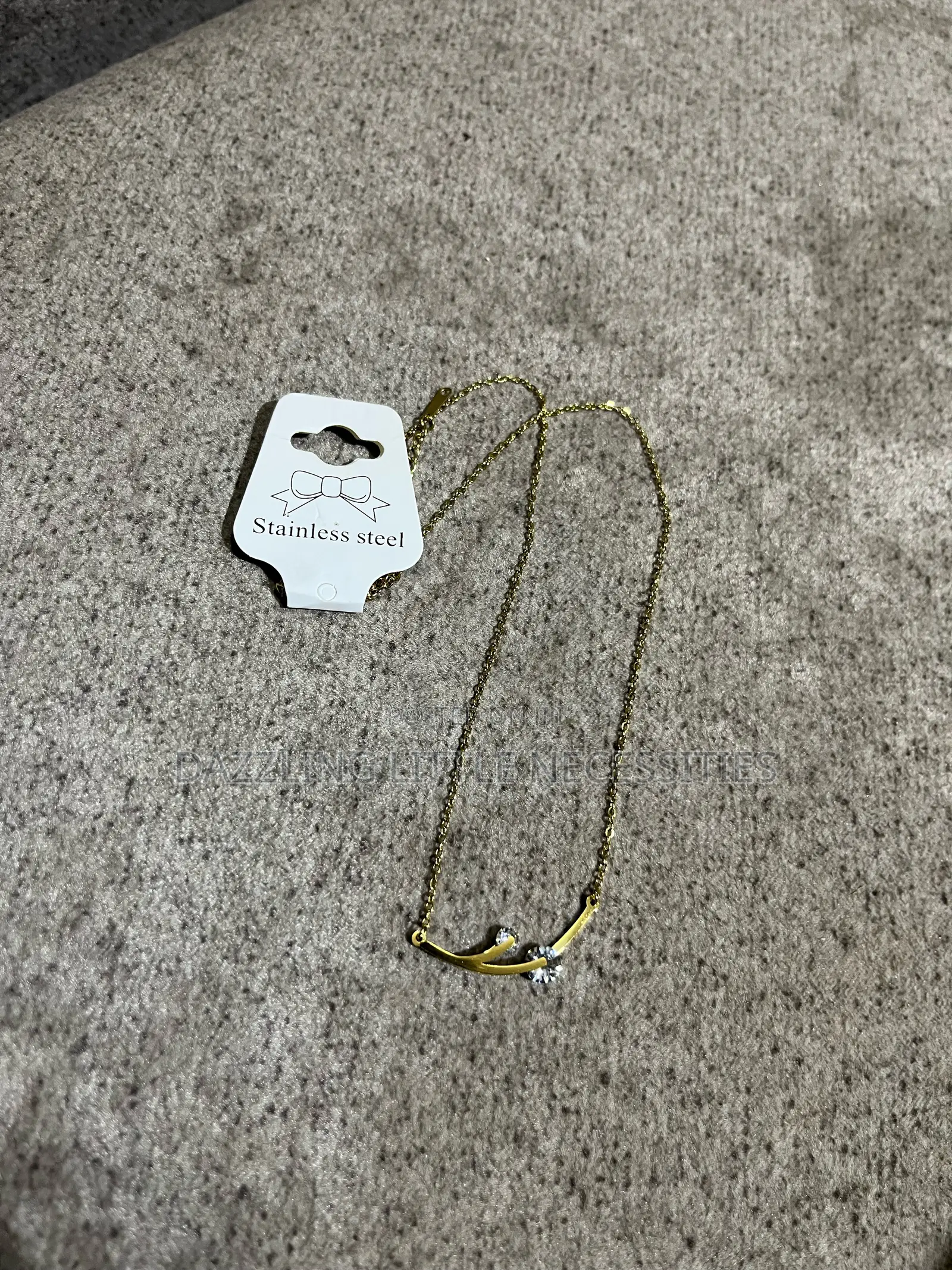 Elegant Leaf Vine Stainless Steel Necklace - Gold