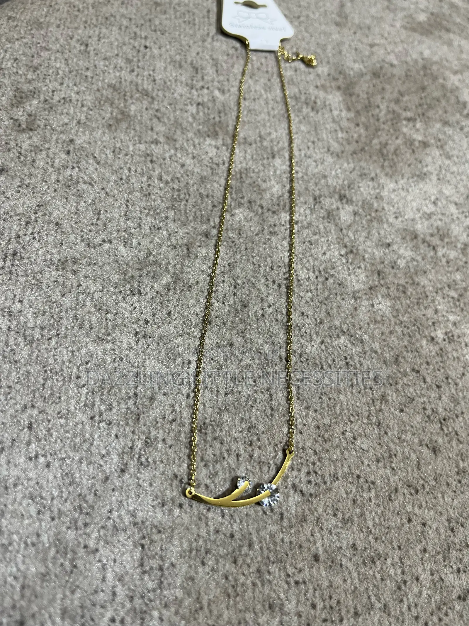 Elegant Leaf Vine Stainless Steel Necklace - Gold