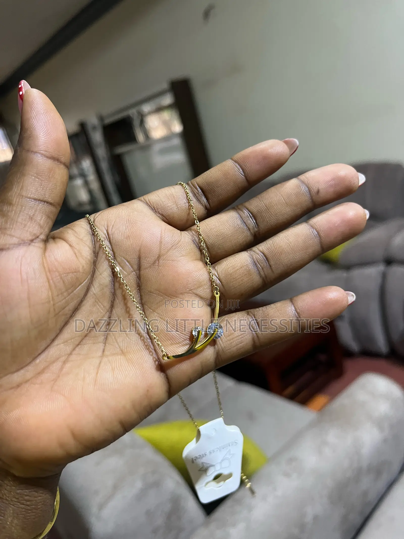 Elegant Leaf Vine Stainless Steel Necklace - Gold