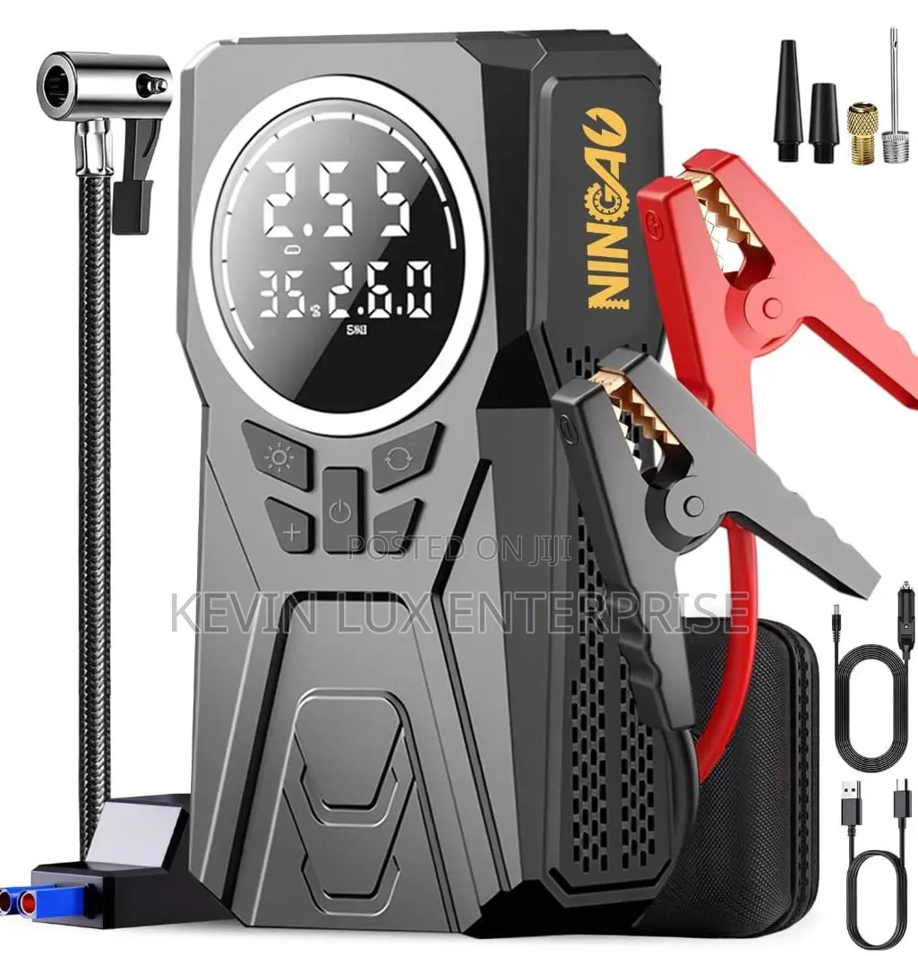 Tyre Inflator and Kick Starter