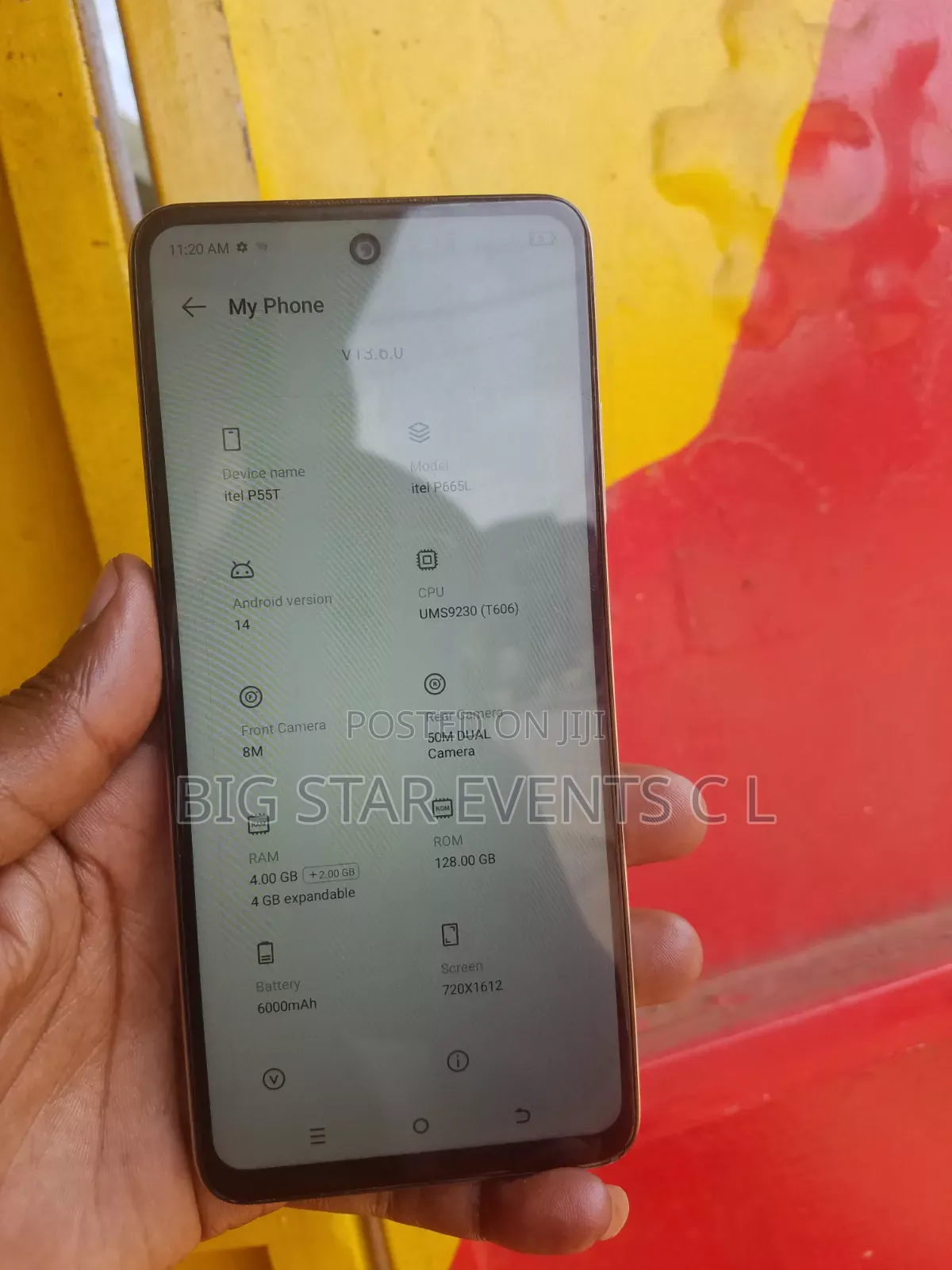 Itel P55 5G 128 GB Gold