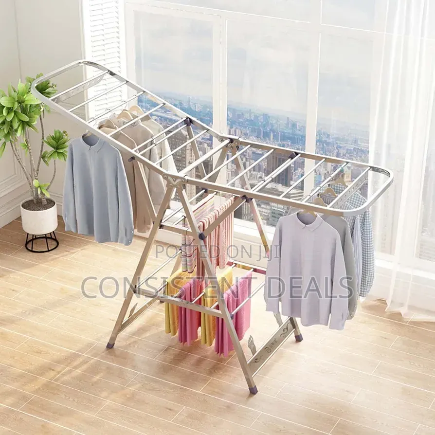 Foldable Clothes Drying Rack, 3-Level Laundry Drying Rack
