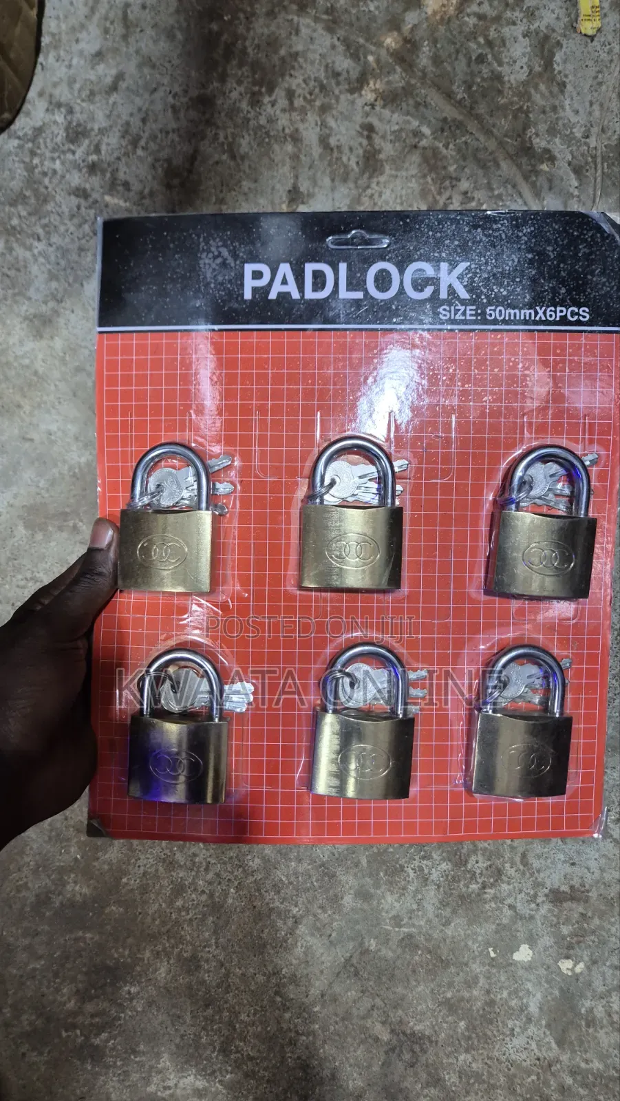 6 Piece Chart Multi Purpose Brass Padlock - 50mm