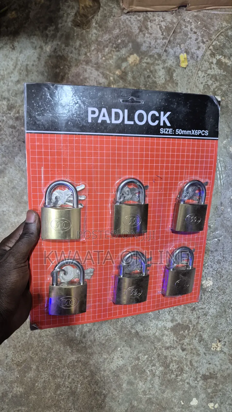 6 Piece Chart Multi Purpose Brass Padlock - 50mm
