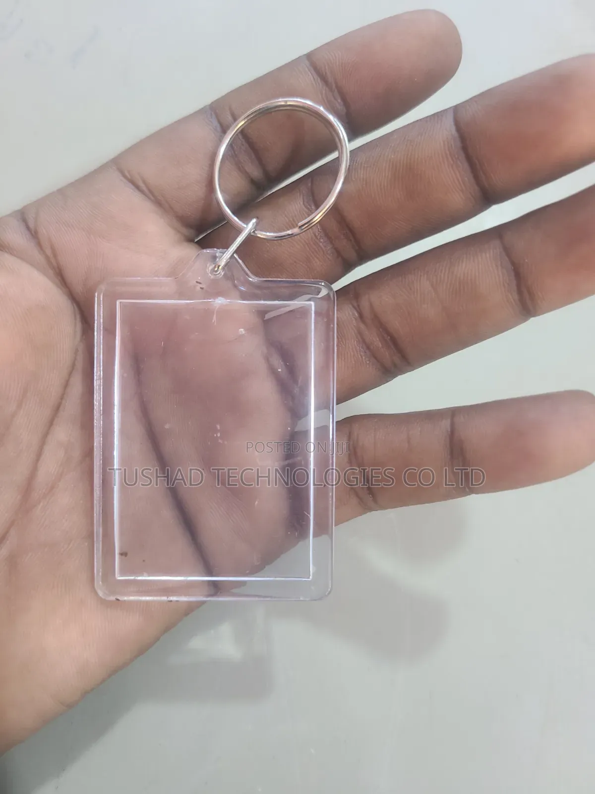 Transparent Keyholders, Plastic White See Through Keychain