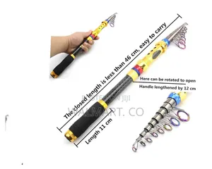 Fishing Rod Telescopic Fishing Rod Portable Retractable Handle (3.0M)