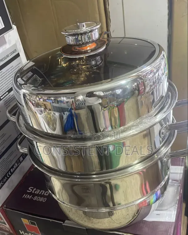 3-Tier Stainless Steel Food Steamer Pot