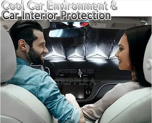 Premium Quality Accordion Metallic Reflective Car Sun Shade