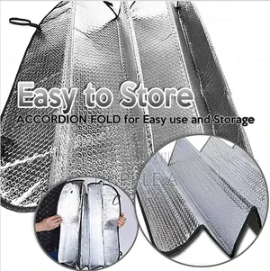 Premium Quality Accordion Metallic Reflective Car Sun Shade