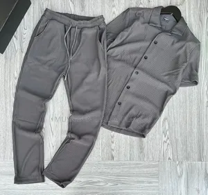 Pleated Two-Piece Men's Outfit