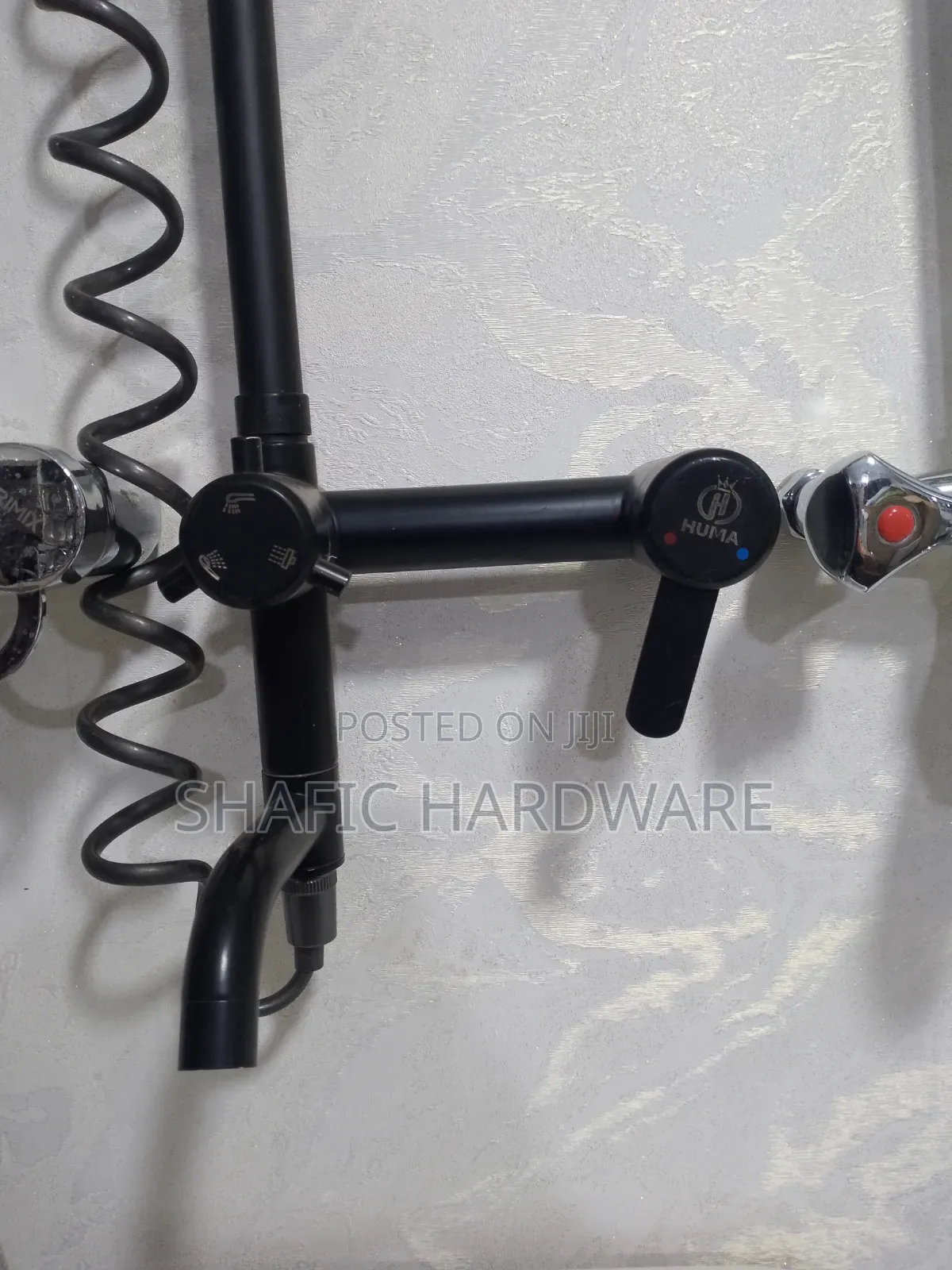 Shower Mixer Full Seat Black and Silver Good Quality ( All Types)