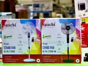 2pc Saachi 16inch Stand Fan With Remote Control, 3 Speed Setting