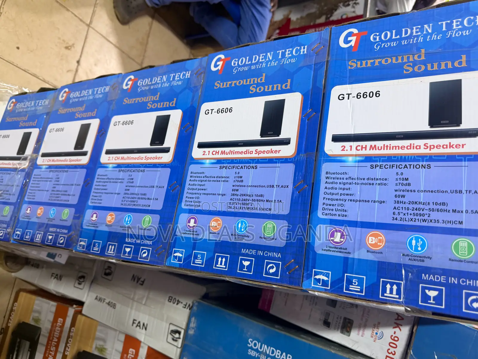 Golden Tech GT-6606 2.1 Ch Multimedia Speaker Sound System