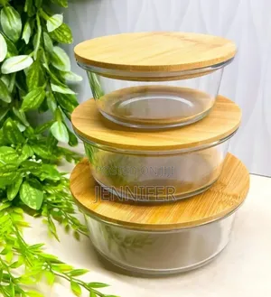 3pcs Glass Food Storage Containers