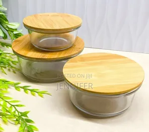 3pcs Glass Food Storage Containers