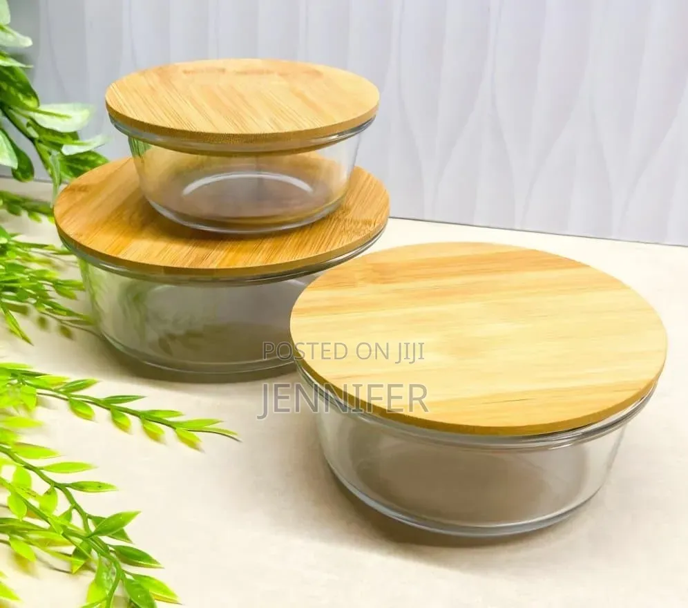 3pcs Glass Food Storage Containers
