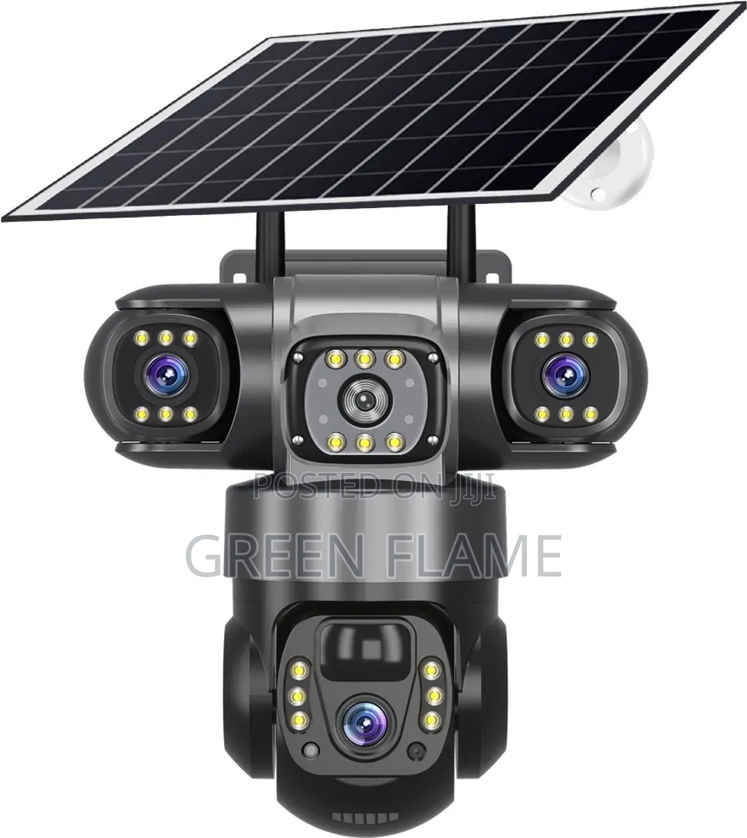 Solar Powered 3-Lens Smart Security Camera