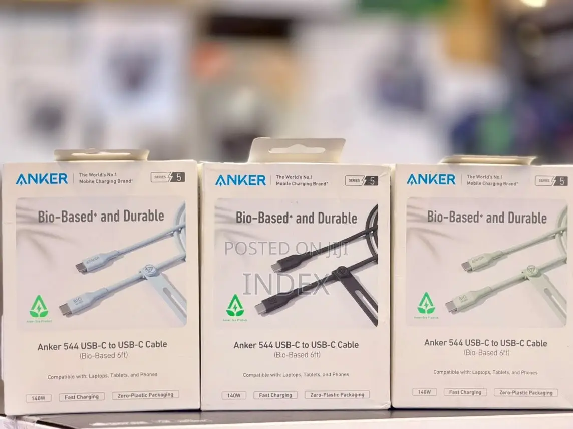 Anker 544 USB C to C Cable 140W Bio-Based 6ft, 25,000-Bend Lifespan