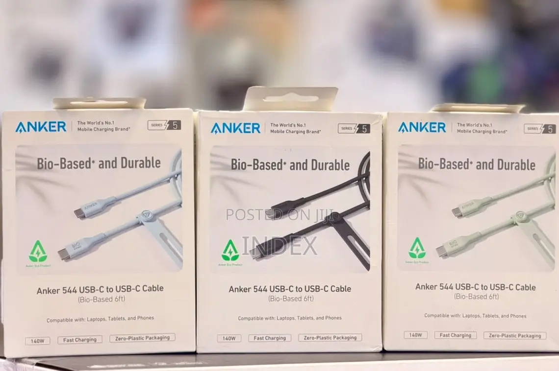 Anker 544 USB C to C Cable 140W Bio-Based 6ft, 25,000-Bend Lifespan