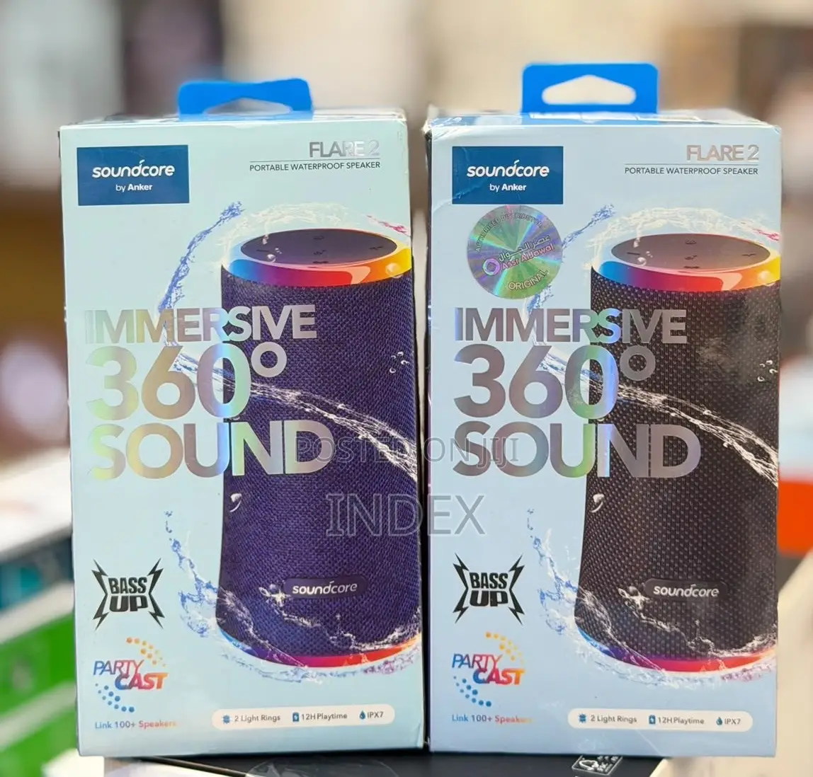 Anker Soundcore Flare 2 Bluetooth Speaker, With IPX7 Waterproof Prote