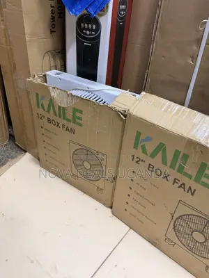 Kaile 12 Inch Box Fan With Timer, 40W, 5 PP Blades, 3 Speeds